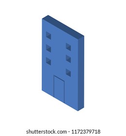 Building isometric left top view 3D icon