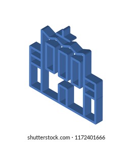 Building isometric left top view 3D icon