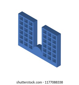 Building isometric left top view 3D icon