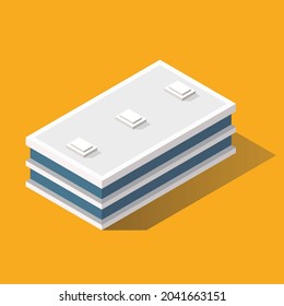 Building in Isometric Projection. Vector illustration