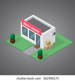 building an isometric view on a dark background