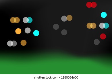 Building lamp bokeh landscape with green grass