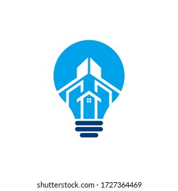 building lamp logo template vector