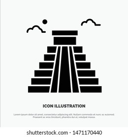 Building, Landmark, American, Usa solid Glyph Icon vector. Vector Icon Template background