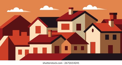 Building or landmark architecture vector design background