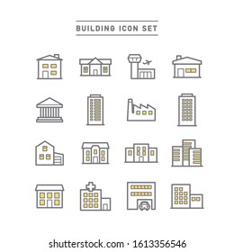 BUILDING AND LANDMARK ICON SET