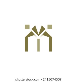 Building landmark logo letter vector