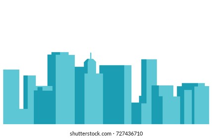Building landscape background. Vector illustration.