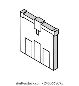 building layout 3d printer isometric icon vector. building layout 3d printer sign. isolated symbol illustration
