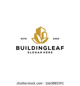 building leaf logo design vector