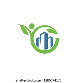 building leaf logo template