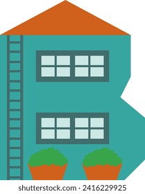 Building Letter Alphabet Vector Element B