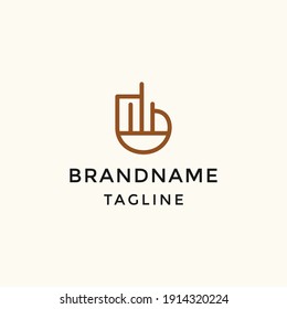 Diseño de logotipo de monograma de letra B