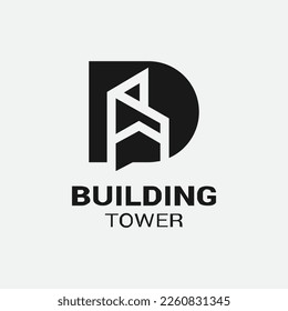 Vector de diseño del logotipo de la letra D