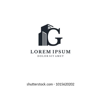Building With Letter G Monogram Logo Design