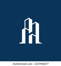 building letter H shape logo