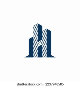 building letter H shape logo