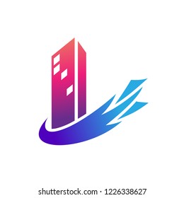 building letter L logo concept