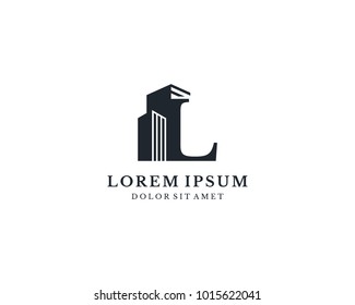 Building With Letter L Monogram Logo Design
