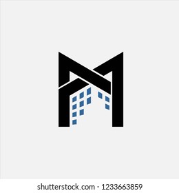 Building Letter M Stock Vector (Royalty Free) 1233663859 | Shutterstock