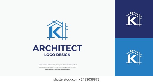 building letter mark logo design, real estate, architect icon template