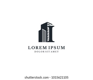 Building With Letter I Monogram Logo Design