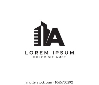Building With Letter A Monogram Logo Design