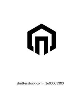 building letter N logo design vector template sign icon