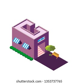 Building Letter Shaped In Isometric