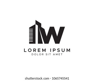Building With Letter W Monogram Logo Design