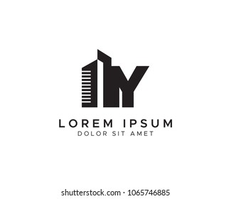 Building With Letter Y Monogram Logo Design