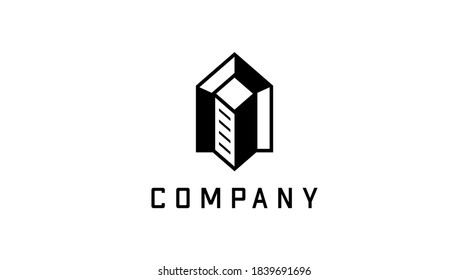 A Building lettering logotype. A vector logo 