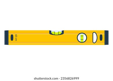 Building level. Bubble level tool. Construction and engineering equipment. Measurement instrument, measuring equipment. Vector illustration flat design. Isolated on white background.