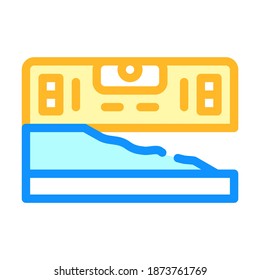 vector de icono de color de nivel de construcción. signo de nivel de construcción. ilustración de símbolo aislado