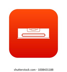 Building level icon digital red for any design isolated on white vector illustration
