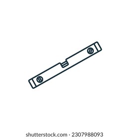 Icono de nivel de creación. Signo monocromo simple de la colección de instrumentos de construcción. Icono de nivel de construcción para logotipo, plantillas, diseño web e infografías.