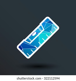 building level icon vector button logo symbol concept.