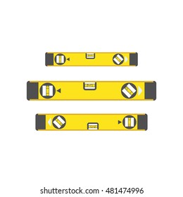 Building level illustration on the white background. Vector illustration