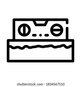 building level line icon vector. building level sign. isolated contour symbol black illustration