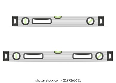 building level measuring device for determining a flat surface vector illustration isolated on white background