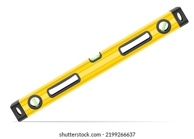 building level measuring device for determining a flat surface vector illustration isolated on white background