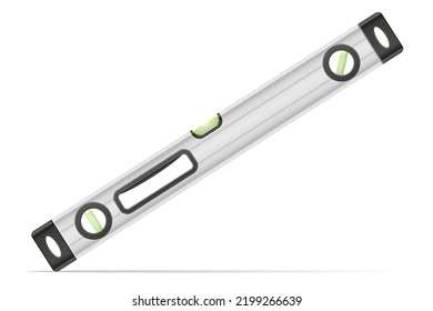 building level measuring device for determining a flat surface vector illustration isolated on white background