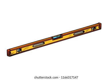 building level tool. Pop art retro vector illustration vintage kitsch