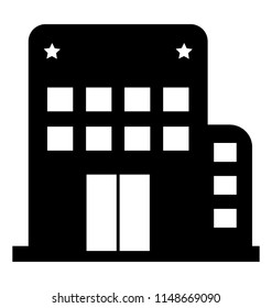 
Building with lights and windows showcasing resthouse icon
