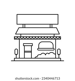 building line icon, building icon, black and white building line, city icon, can be used in presentations or magazines2