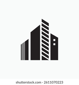 building, building line icon, building construction, office building, skyscraper icon vector template