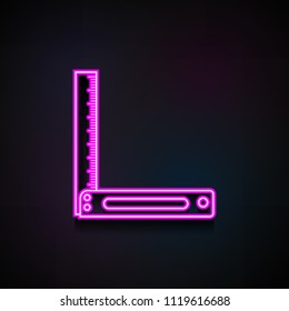 building line icon. Element of Home repair tool icons for mobile concept and web apps. Neon building line icon can be used for web and mobile apps on dark gradient background