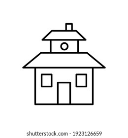 Building line icon. House linear symbol. Home outline sign. Vector isolated on white