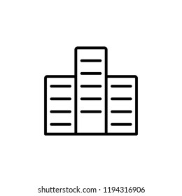 building line icon office outline