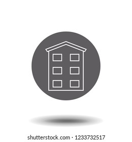 building line icon, outline vector sign, linear style pictogram isolated. Symbol, logo illustration.